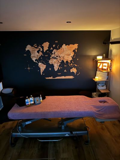 Photo pendant un massage